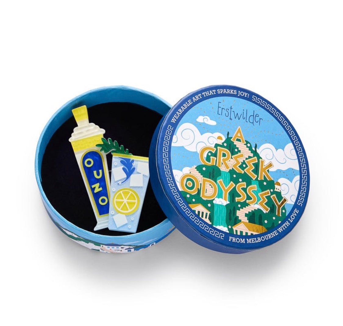 Opa! Ouzo Brooch