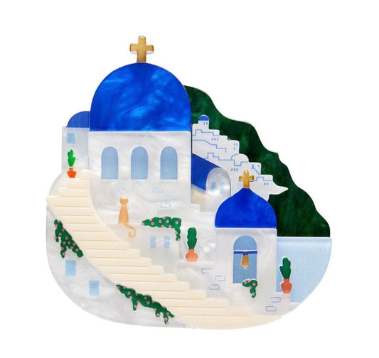 Santorini Sunsets Brooch