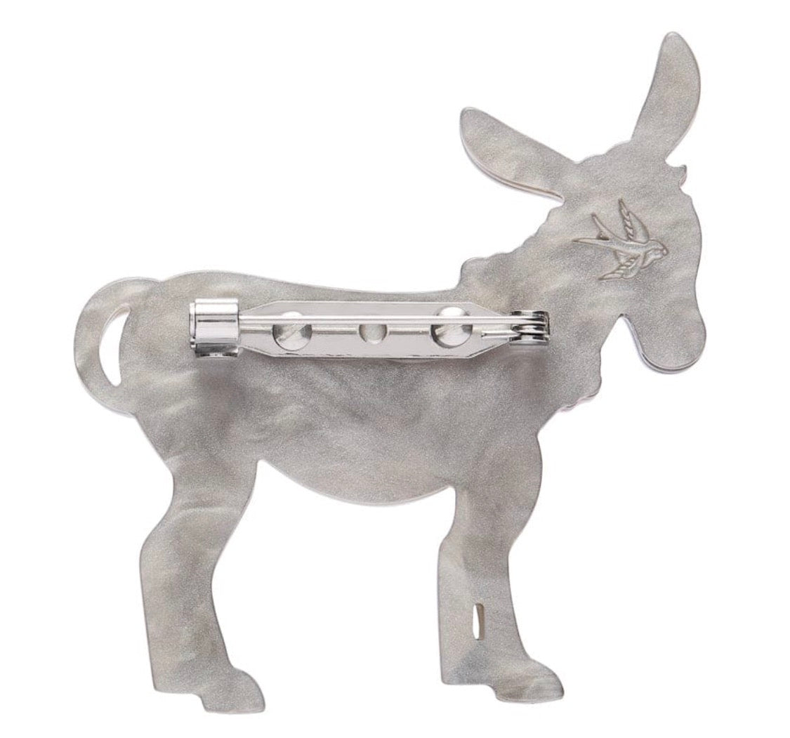 Devoted Donkey Brooch