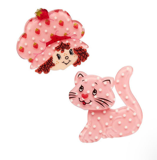 Strawberries and Custard Hair Clips Set - 2 Piece