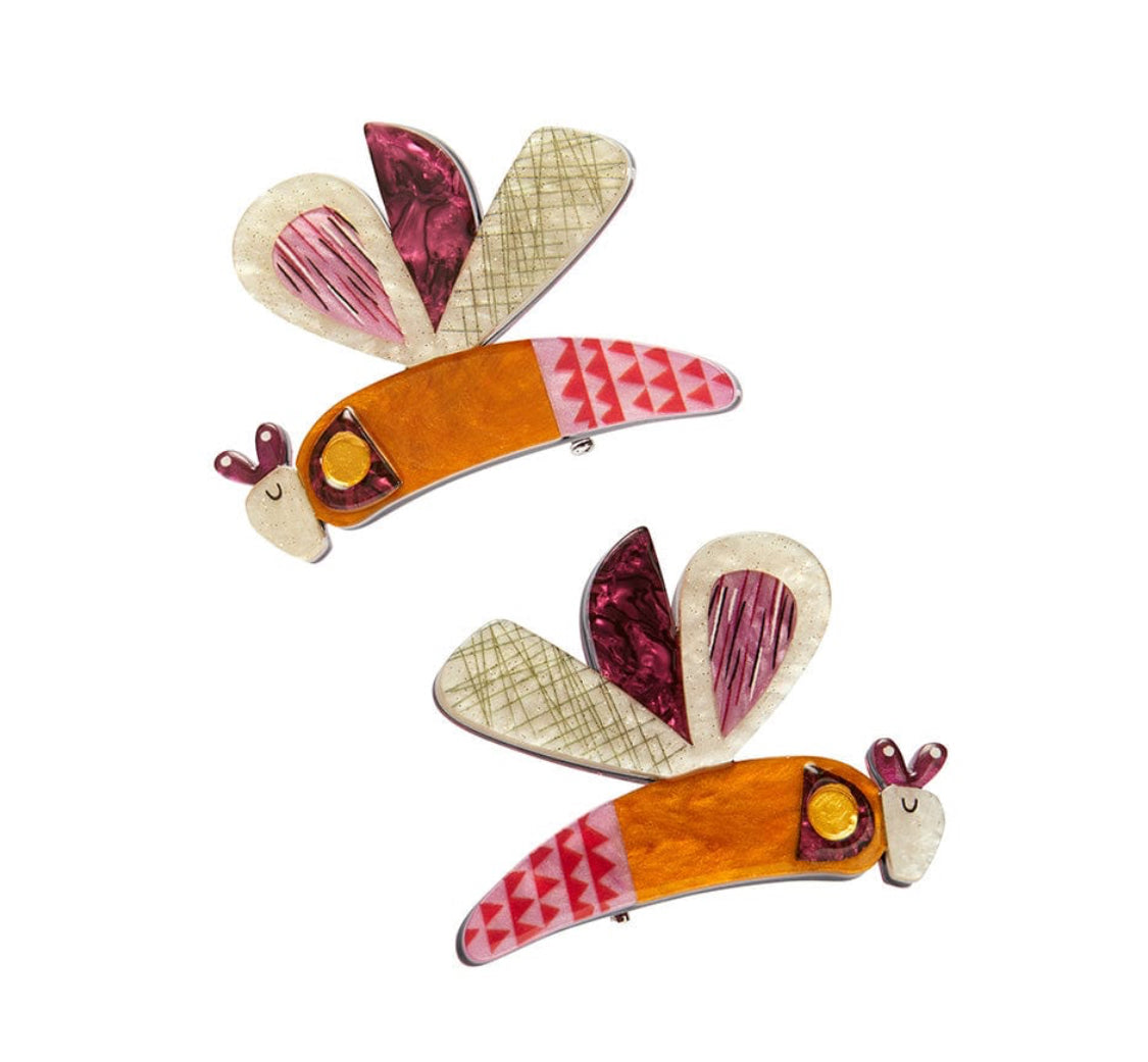 A Dragonfly Named Buzz Hair Clips Set - 2 Piece-Clare Youngs Collection
