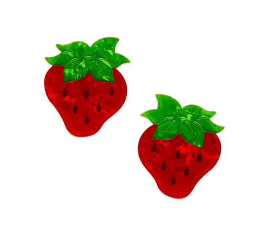 Darling Strawberry Hair Clips Set - 2 Piece