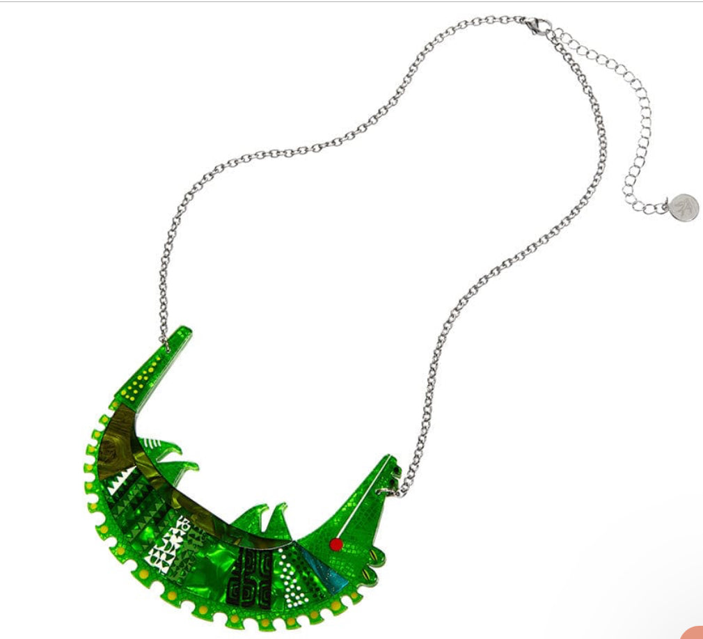 A Crocodile Named Growl Necklace-Clare Youngs Collection