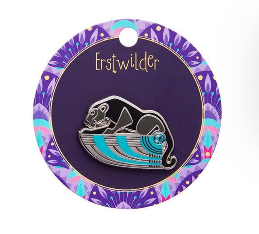 The Panther's Embrace Enamel Pin