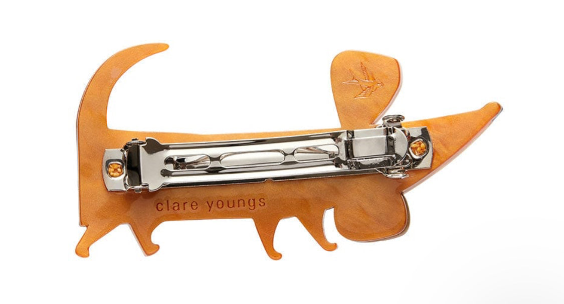 A Dachshund Named Bark Hair Clip Barrette-Clare Youngs Collection