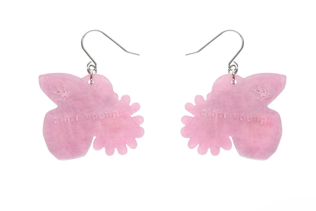 A Butterfly Named Flutter Drop Earrings-Clare Youngs Collection