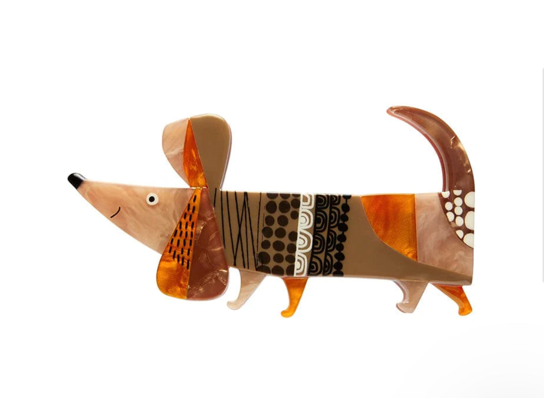A Dachshund Named Bark Hair Clip Barrette-Clare Youngs Collection