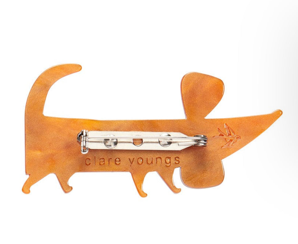 A Dachshund Named Bark Brooch - Clare Youngs Collection