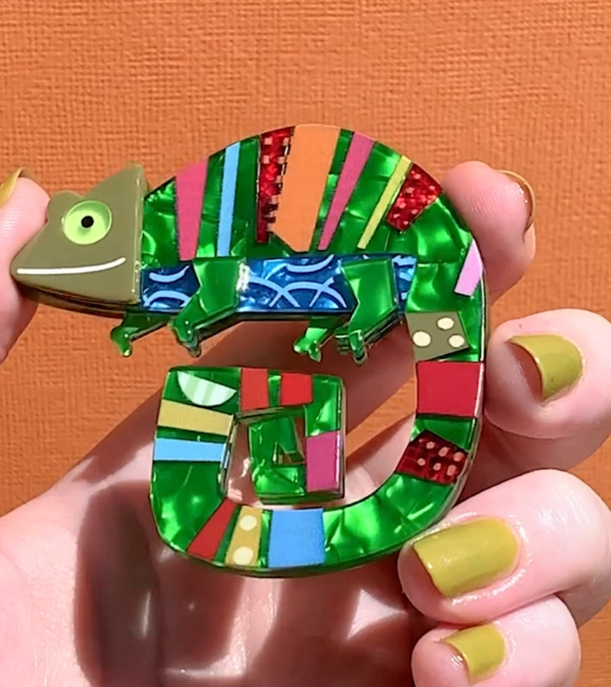 A Chameleon Named Pop Brooch-Clare Youngs Collection