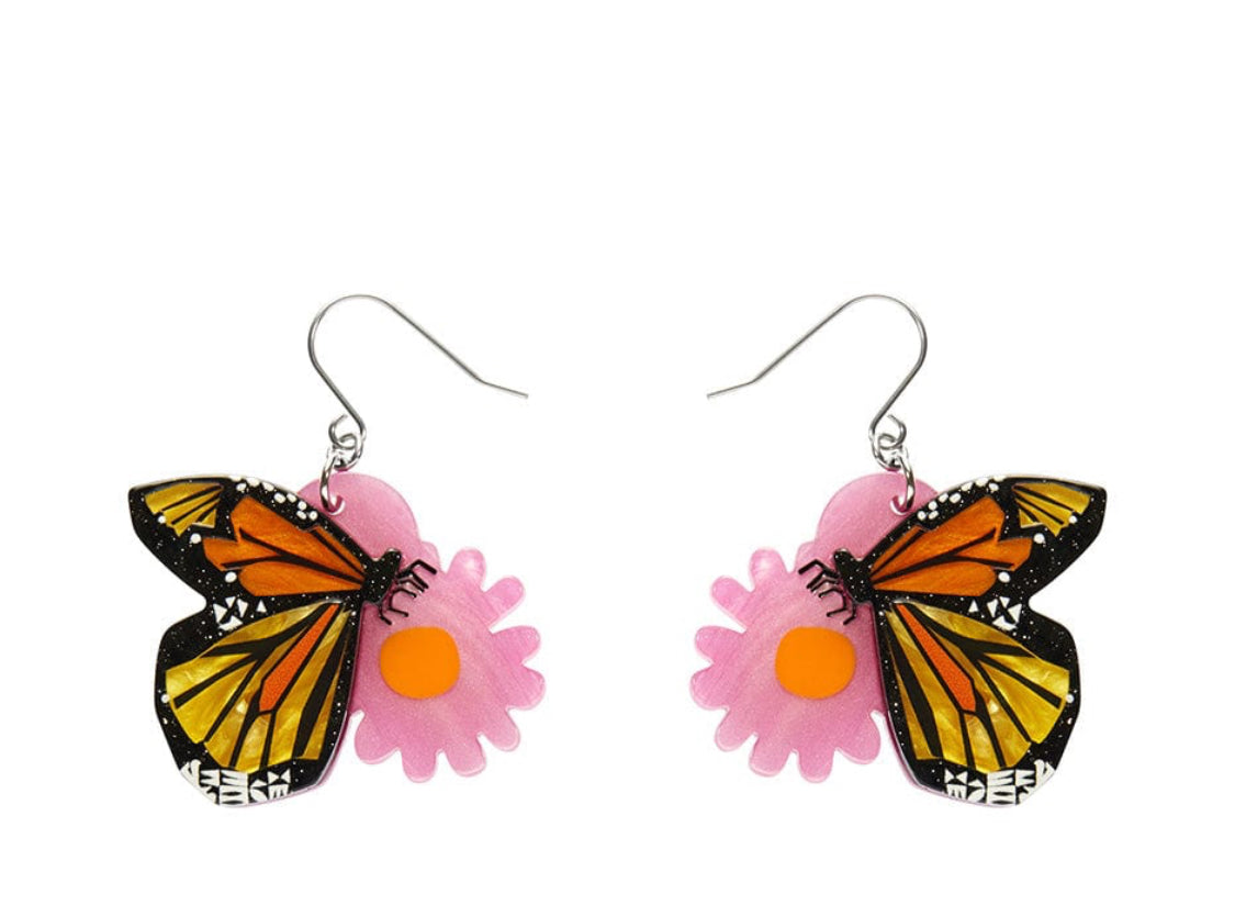 A Butterfly Named Flutter Drop Earrings-Clare Youngs Collection