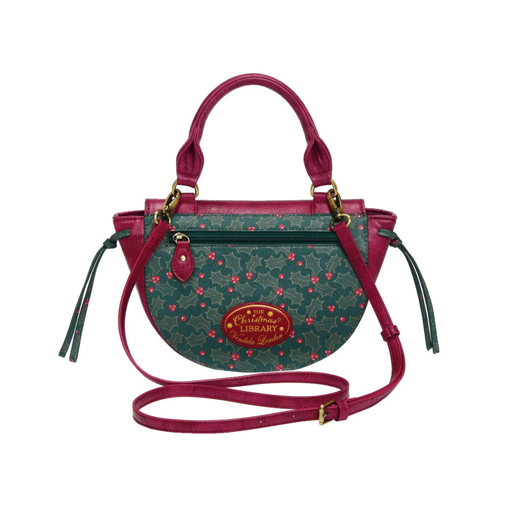 Vendula Christmas Library Winged Top Handle Bag