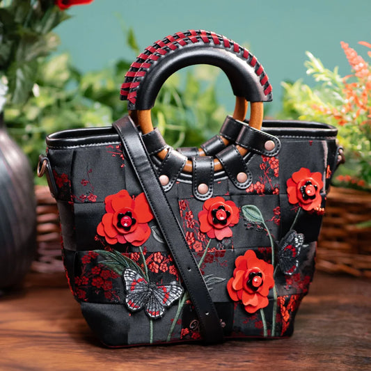 Butterfly Garden Mini Lea Bag