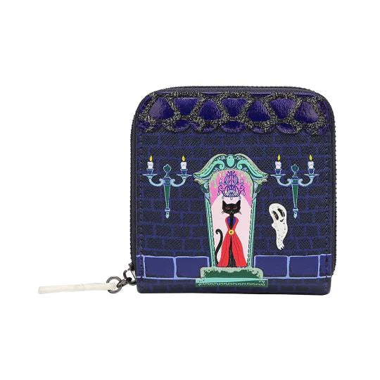 Cat Dracula's Haunted House Square Wallet