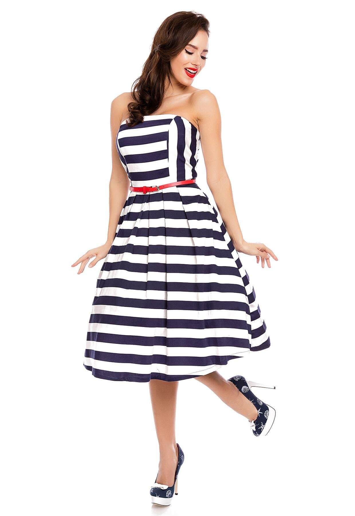 Lana striped Strapless dress