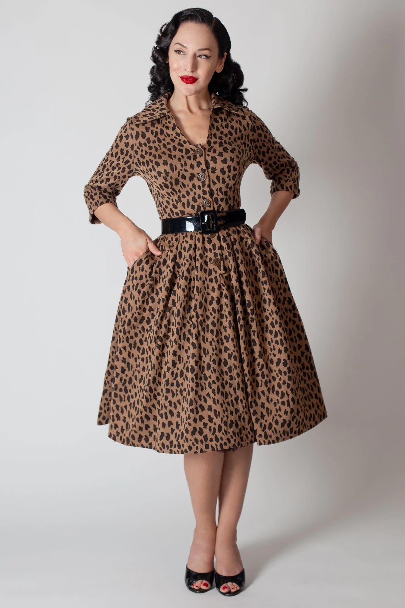 Patina Circle Dress  in Leopard
