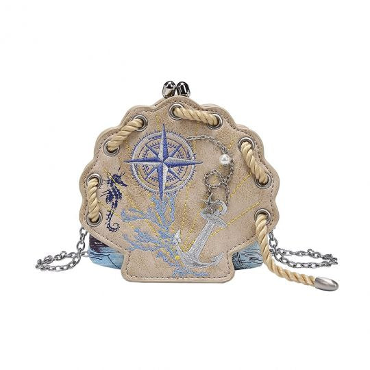 ENGLISH COAST SCRAPBOOK SHELL CLIPPER PURSE – Bee Bop Boutique